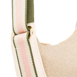 Sale Borsa a tracolla Beige da Donna con logo in metallo Donna Borse A Tracolla Donna