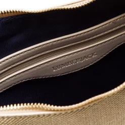 Sale Borsa a tracolla Beige da Donna con logo in metallo Donna Borse A Tracolla Donna