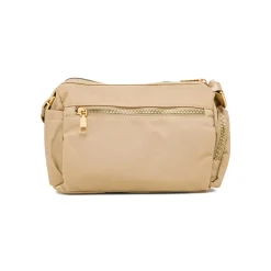 Best Borsa a tracolla beige da Donna in tessuto lucido con logo Donna Borse A Tracolla Donna