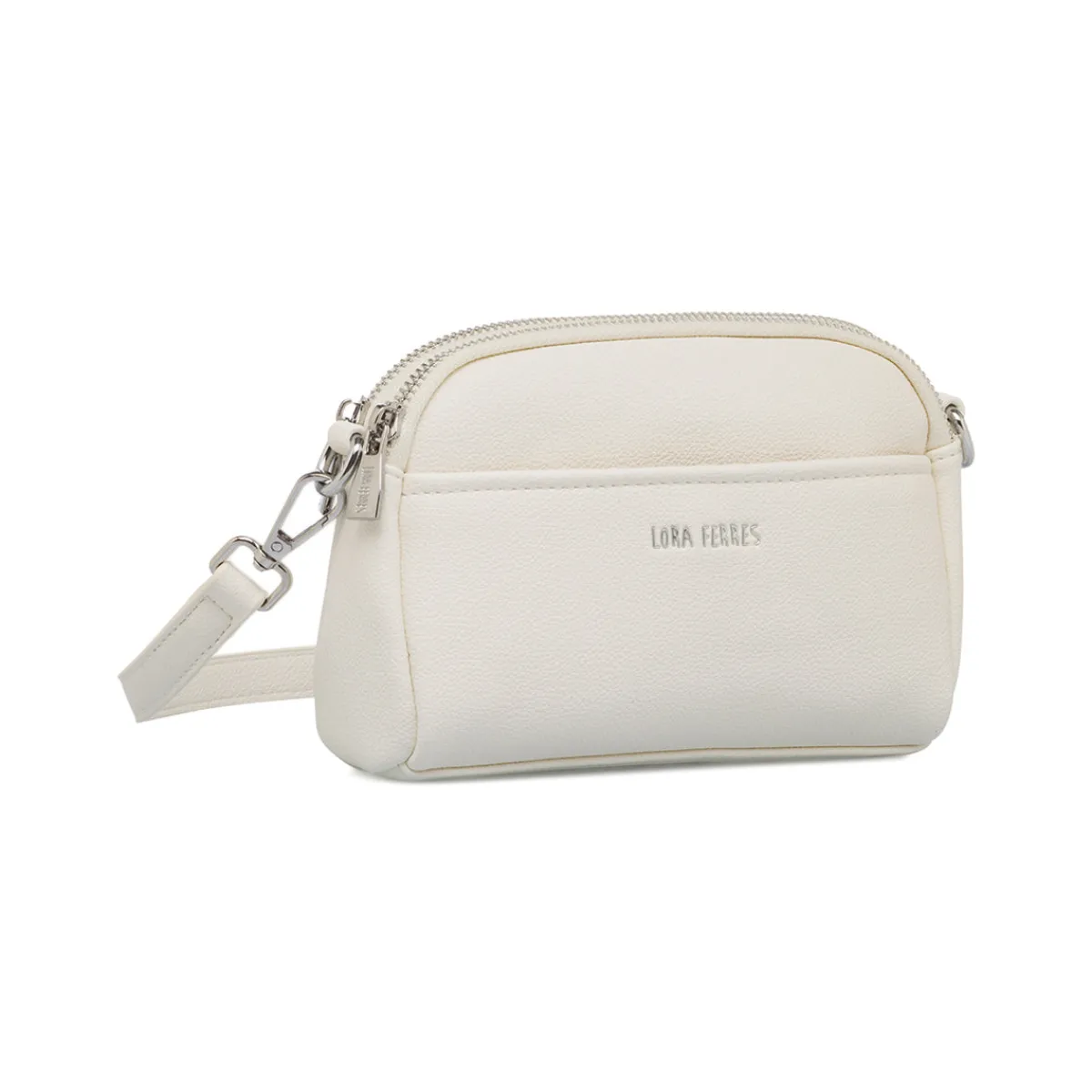 Online Borsa a tracolla bianca da donna con doppio scomparto Donna Borse A Tracolla Donna