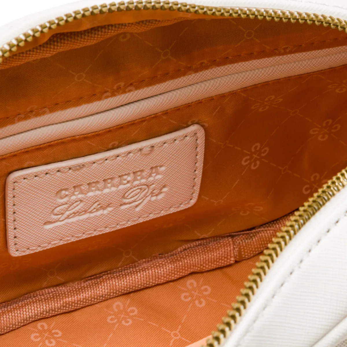 Sale Borsa a Tracolla Bianca da Donna con logo dorato Donna Borse Cerimonia|Borse A Tracolla Donna