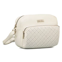 Borsa a tracolla bianca da Donna con dettagli traforati Donna Borse A Tracolla Donna