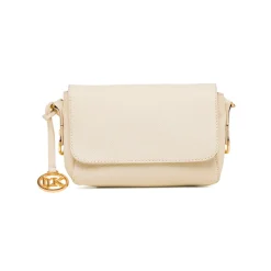 Clearance Borsa a Tracolla Bianca da Donna con ciondolo logo Donna Borse A Tracolla Donna|Borse Cerimonia