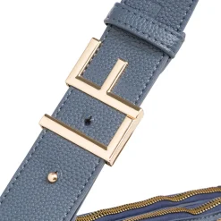 Discount Borsa a tracolla Blu con logo regolabile da Donna e tripla cerinera Donna Borse A Tracolla Donna