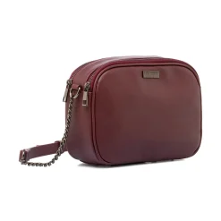 Best Borsa a tracolla Bordeaux da Donna con chiusura zip Donna Borse A Tracolla Donna
