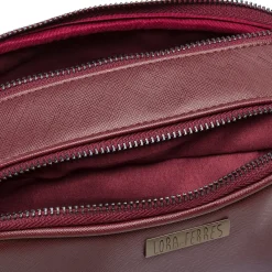 Best Borsa a tracolla Bordeaux da Donna con chiusura zip Donna Borse A Tracolla Donna