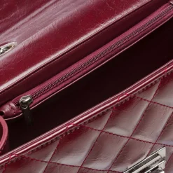 Hot Borsa a tracolla Bordeaux da Donna con trapuntatura a rombi Donna Borse A Tracolla Donna