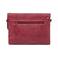 Sale Borsa a tracolla da donna Bordeaux con borchie metalliche Donna Borse A Tracolla Donna