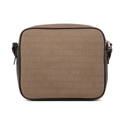 Online Borsa a Tracolla da Donna Marrone con Doppia Tasca Donna Borse A Tracolla Donna