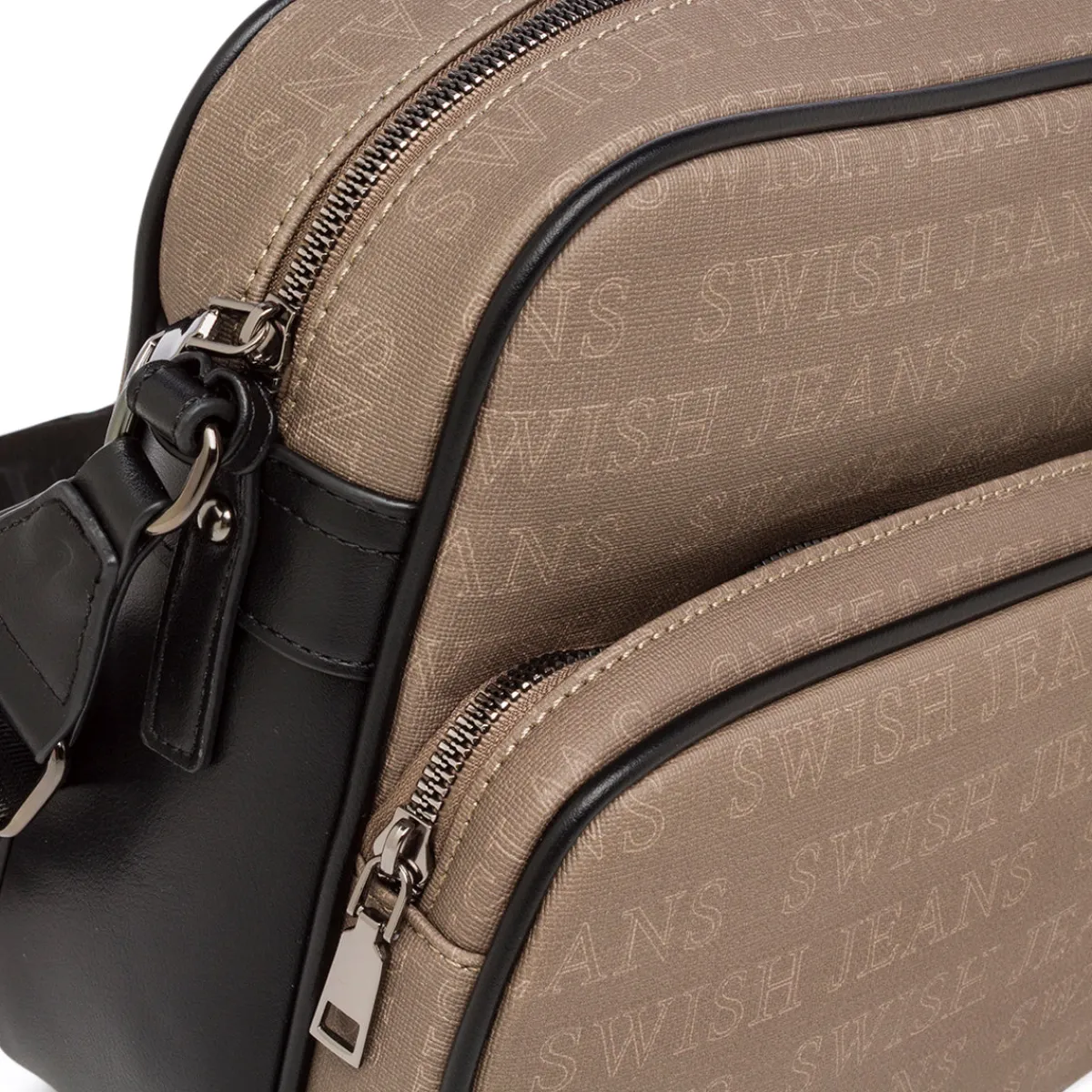 Online Borsa a Tracolla da Donna Marrone con Doppia Tasca Donna Borse A Tracolla Donna