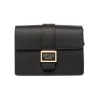 New Borsa a Tracolla da Donna Nera con Chiusura Logo Donna Borse A Tracolla Donna