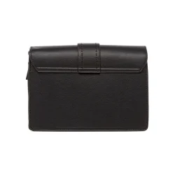 New Borsa a Tracolla da Donna Nera con Chiusura Logo Donna Borse A Tracolla Donna