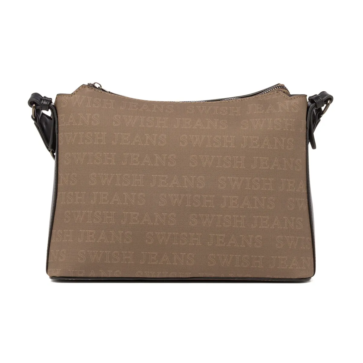 Online Borsa a Tracolla da Donna Marrone con Stampa Logo All Over Donna Borse A Tracolla Donna