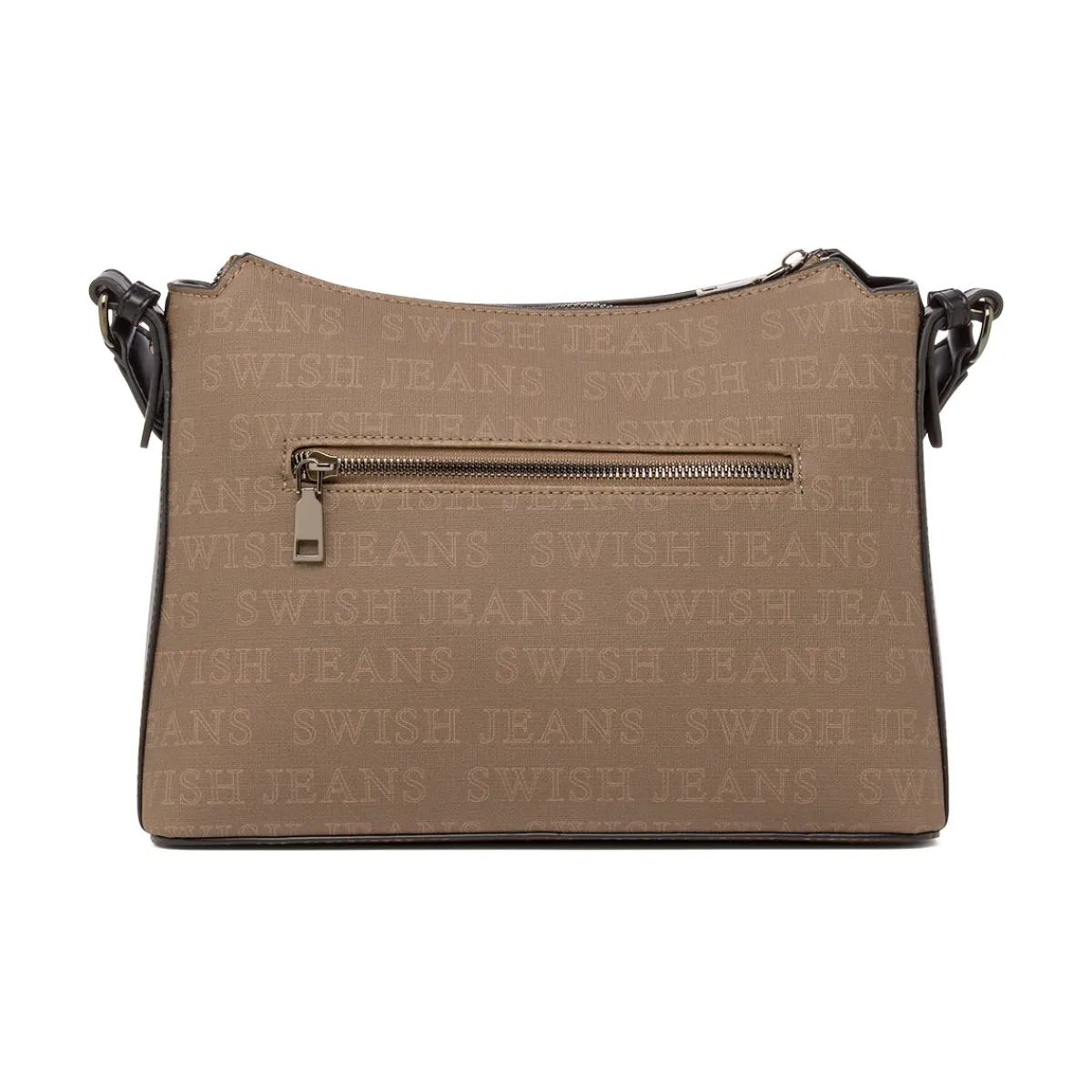 Online Borsa a Tracolla da Donna Marrone con Stampa Logo All Over Donna Borse A Tracolla Donna