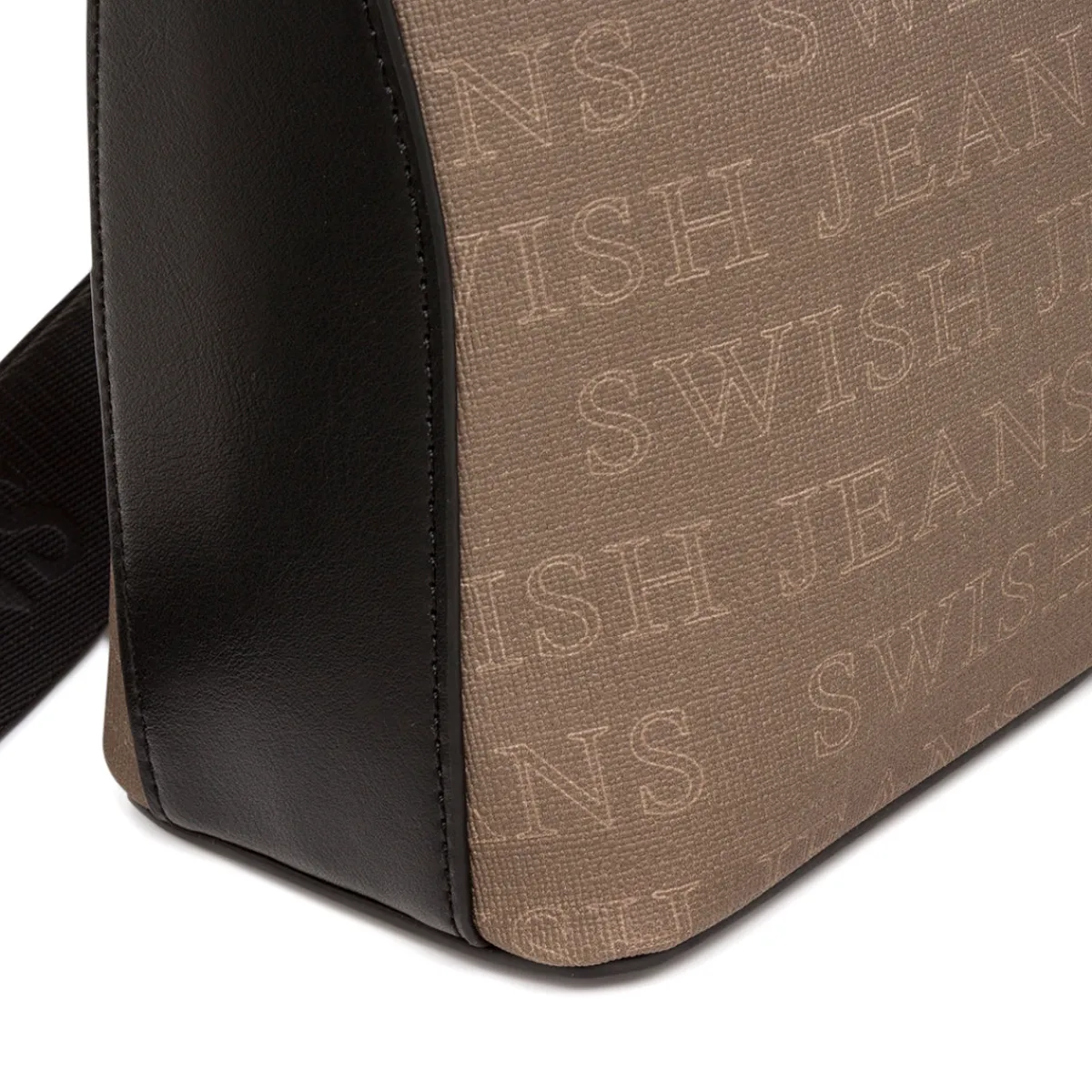 Online Borsa a Tracolla da Donna Marrone con Stampa Logo All Over Donna Borse A Tracolla Donna