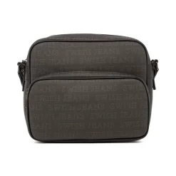 Sale Borsa a Tracolla da Donna Nera con Doppia Tasca Donna Borse A Tracolla Donna