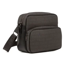 Sale Borsa a Tracolla da Donna Nera con Doppia Tasca Donna Borse A Tracolla Donna