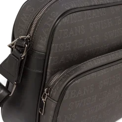 Sale Borsa a Tracolla da Donna Nera con Doppia Tasca Donna Borse A Tracolla Donna