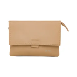 Online Borsa a tracolla donna beige con dettagli cuciture a vista Donna Borse A Tracolla Donna