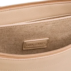 Online Borsa a tracolla donna beige con dettagli cuciture a vista Donna Borse A Tracolla Donna