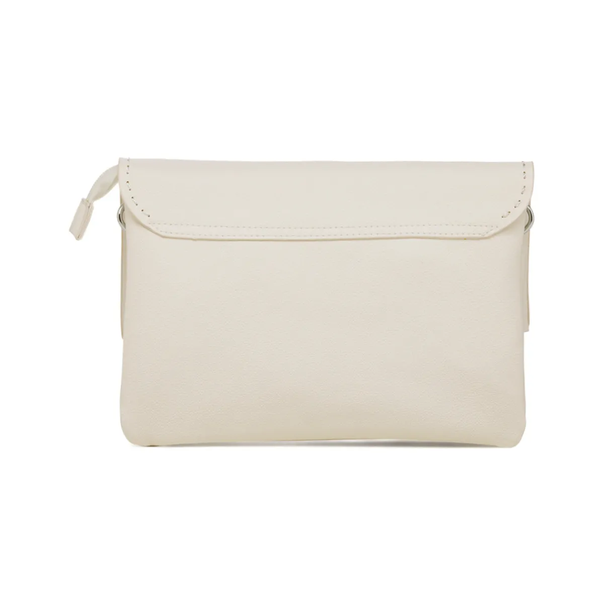 Discount Borsa a tracolla donna bianca con dettagli cuciture a vista Donna Borse A Tracolla Donna