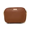 Discount Borsa a tracolla marrone con logo in metallo Donna Borse A Tracolla Donna