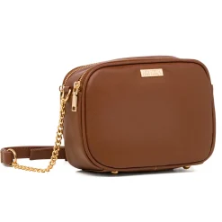 Discount Borsa a tracolla marrone con logo in metallo Donna Borse A Tracolla Donna