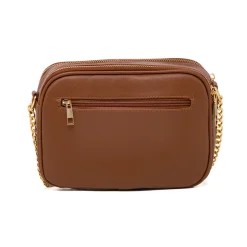 Discount Borsa a tracolla marrone con logo in metallo Donna Borse A Tracolla Donna