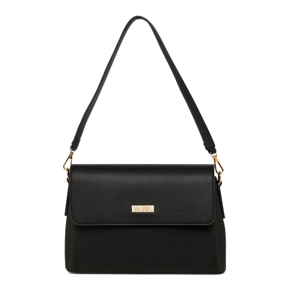 Hot Borsa a tracolla nera da Donna con logo in metallo Donna Borse A Tracolla Donna