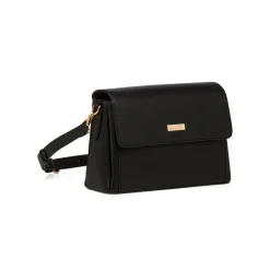 Hot Borsa a tracolla nera da Donna con logo in metallo Donna Borse A Tracolla Donna