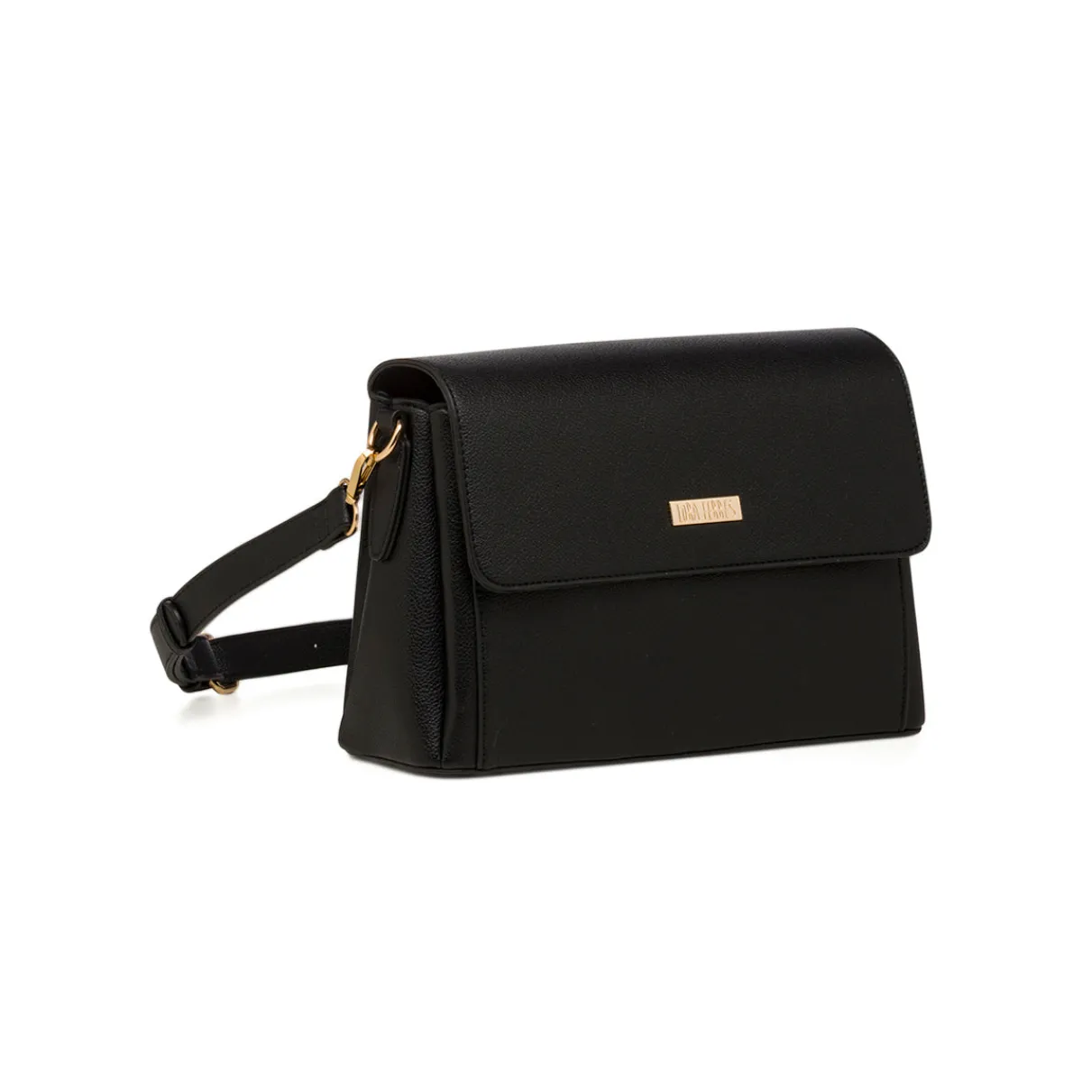 Hot Borsa a tracolla nera da Donna con logo in metallo Donna Borse A Tracolla Donna