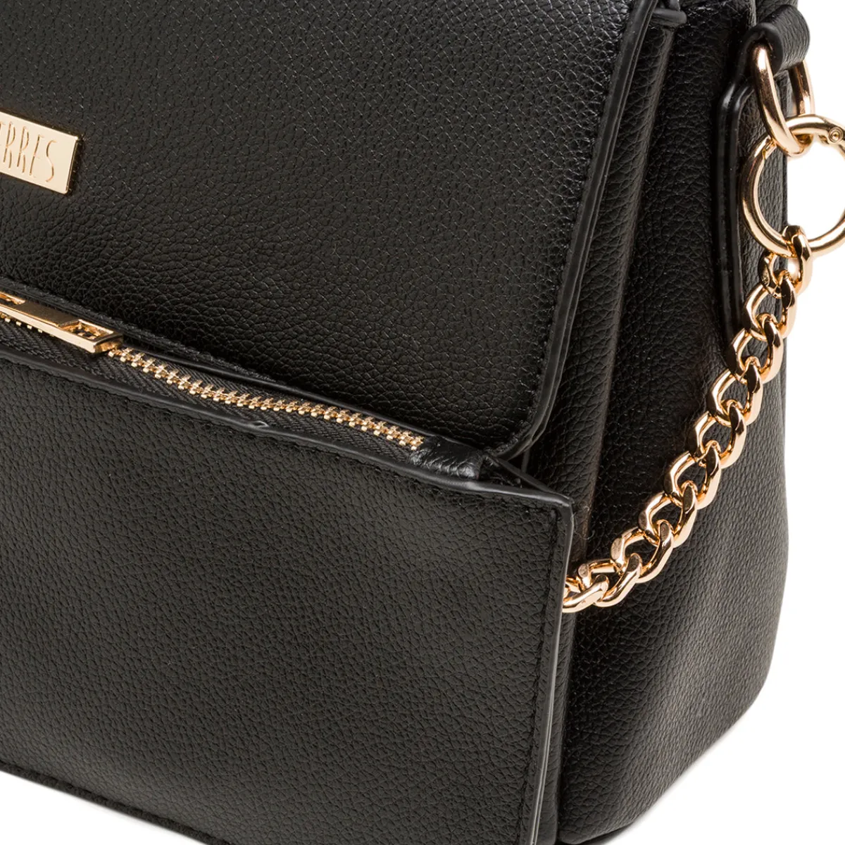 Hot Borsa a tracolla nera da Donna con logo in metallo Donna Borse A Tracolla Donna