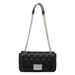 Borsa a tracolla nera da Donna con trapuntatura a rombi Donna Borse A Tracolla Donna