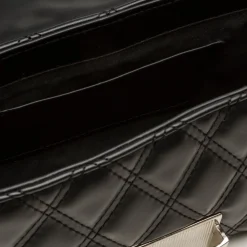 Borsa a tracolla nera da Donna con trapuntatura a rombi Donna Borse A Tracolla Donna