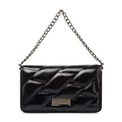 Borsa a tracolla nera da Donna effetto vernice Donna Clutch & Pochette