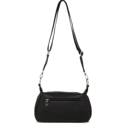 Discount Borsa a tracolla nera da Donna con tasche e logo Donna Borse A Tracolla Donna