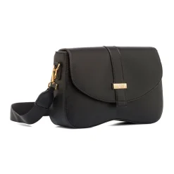 New Borsa a tracolla nera da Donna con Patta Donna Borse A Tracolla Donna