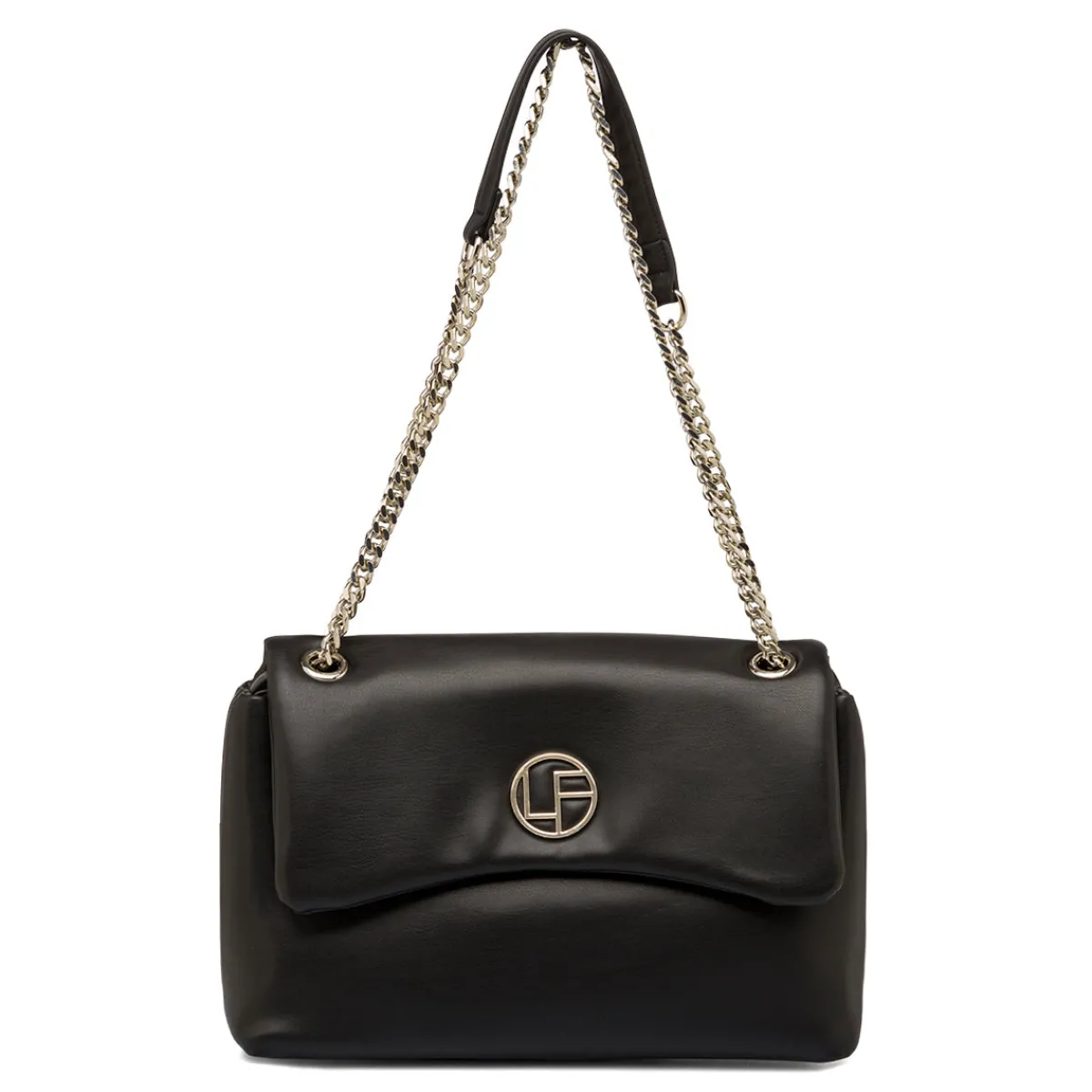 Outlet Borsa a tracolla nera da Donna con catena Donna Borse A Tracolla Donna