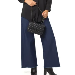 New Borsa a tracolla nera da Donna con trapuntatura a rombi Donna Borse A Tracolla Donna