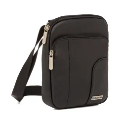 Sale Borsa a tracolla nera da Uomo con logo frontale Uomo Borse A Tracolla Uomo