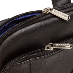 Sale Borsa a tracolla nera da Uomo con logo frontale Uomo Borse A Tracolla Uomo