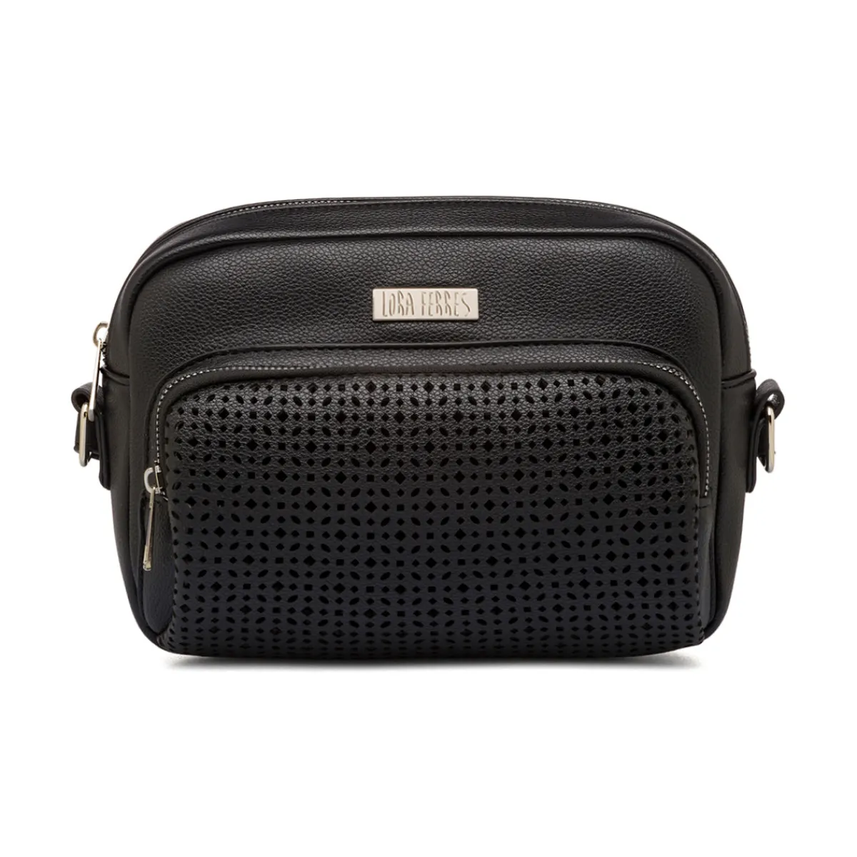 Hot Borsa a tracolla nera da Donna con dettagli traforati Donna Borse A Tracolla Donna