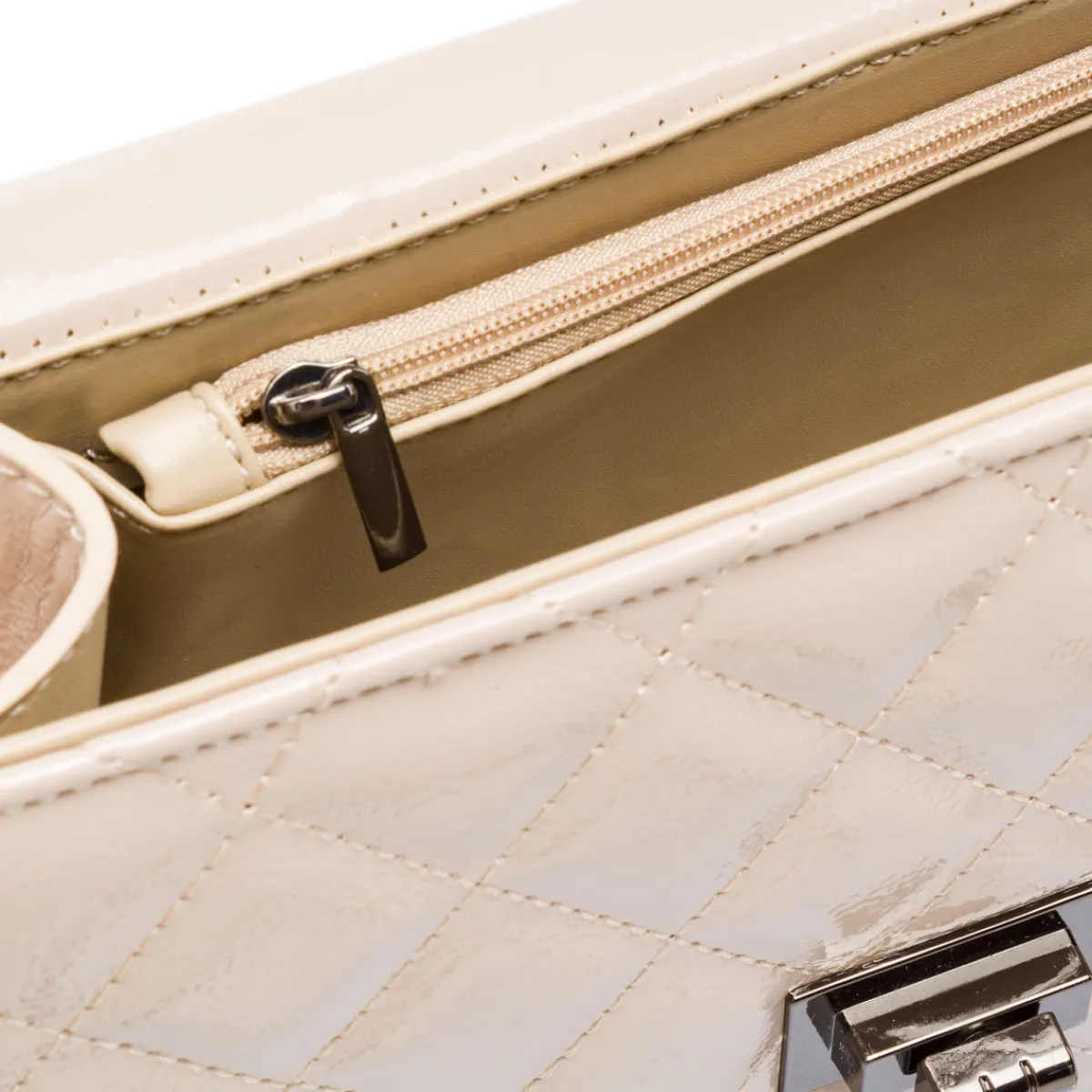 Borsa a tracolla taupe da Donna con trapuntatura a rombi Donna Borse A Tracolla Donna