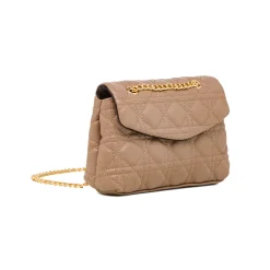 Online Borsa a tracolla taupe effetto trapuntato Donna Borse A Tracolla Donna