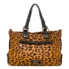 New Borsa con Stampa Animalier Leopardata e Doppio Manico Donna Borse A Tracolla Donna