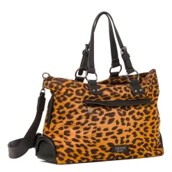 New Borsa con Stampa Animalier Leopardata e Doppio Manico Donna Borse A Tracolla Donna