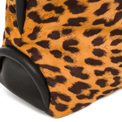 New Borsa con Stampa Animalier Leopardata e Doppio Manico Donna Borse A Tracolla Donna