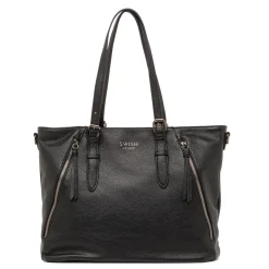 Borsa da Donna Nera con Doppio Manico Donna Shoppers|Borse A Spalla