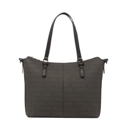 Borsa da Donna Nera con Logo All Over Donna Borse A Spalla