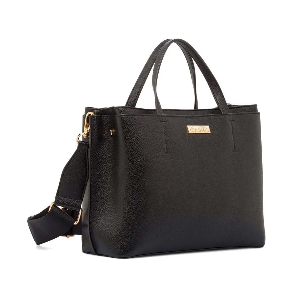 Outlet Borsa nera da Donna con dettaglio cuciture a vista Donna Borse A Tracolla Donna